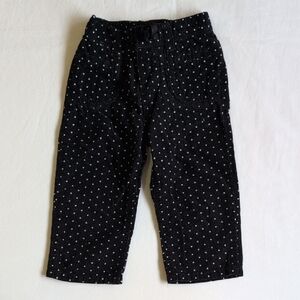 vintage oshkosh b'gosh dotted corduroy trousers pants cotton black 18 months
